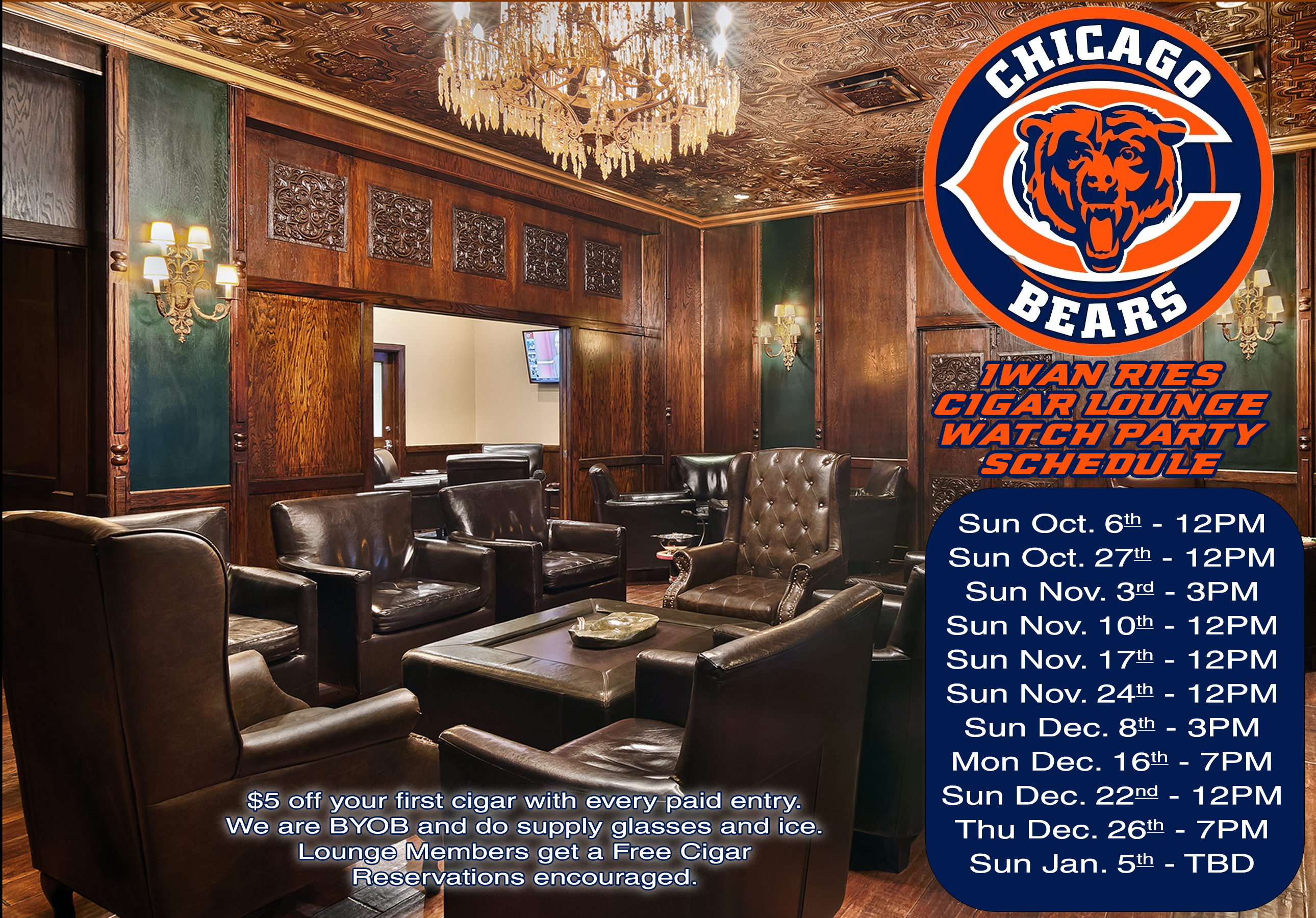 Annual Bears Lounge Schedule